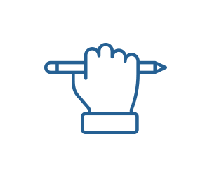 Hand holding a pencil